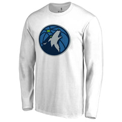 Minnesota Timberwolves Primary Logo Long Sleeve T-Shirt White