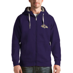 Baltimore Ravens Antigua Victory Full-Zip Hoodie Purple