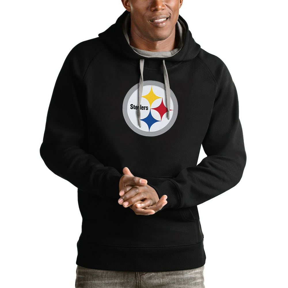Pittsburgh Steelers Antigua Victory Pullover Hoodie Black