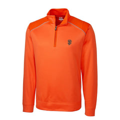 San Francisco Giants Cutter & Buck Ridge WeatherTec Half-Zip Pullover Jacket - Orange - MLB Discount