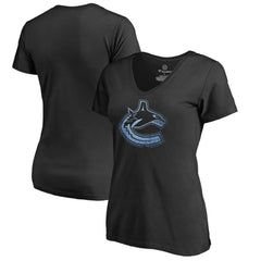 Vancouver Canucks Women's Pond Hockey T-Shirt - Black - NHL 2490572