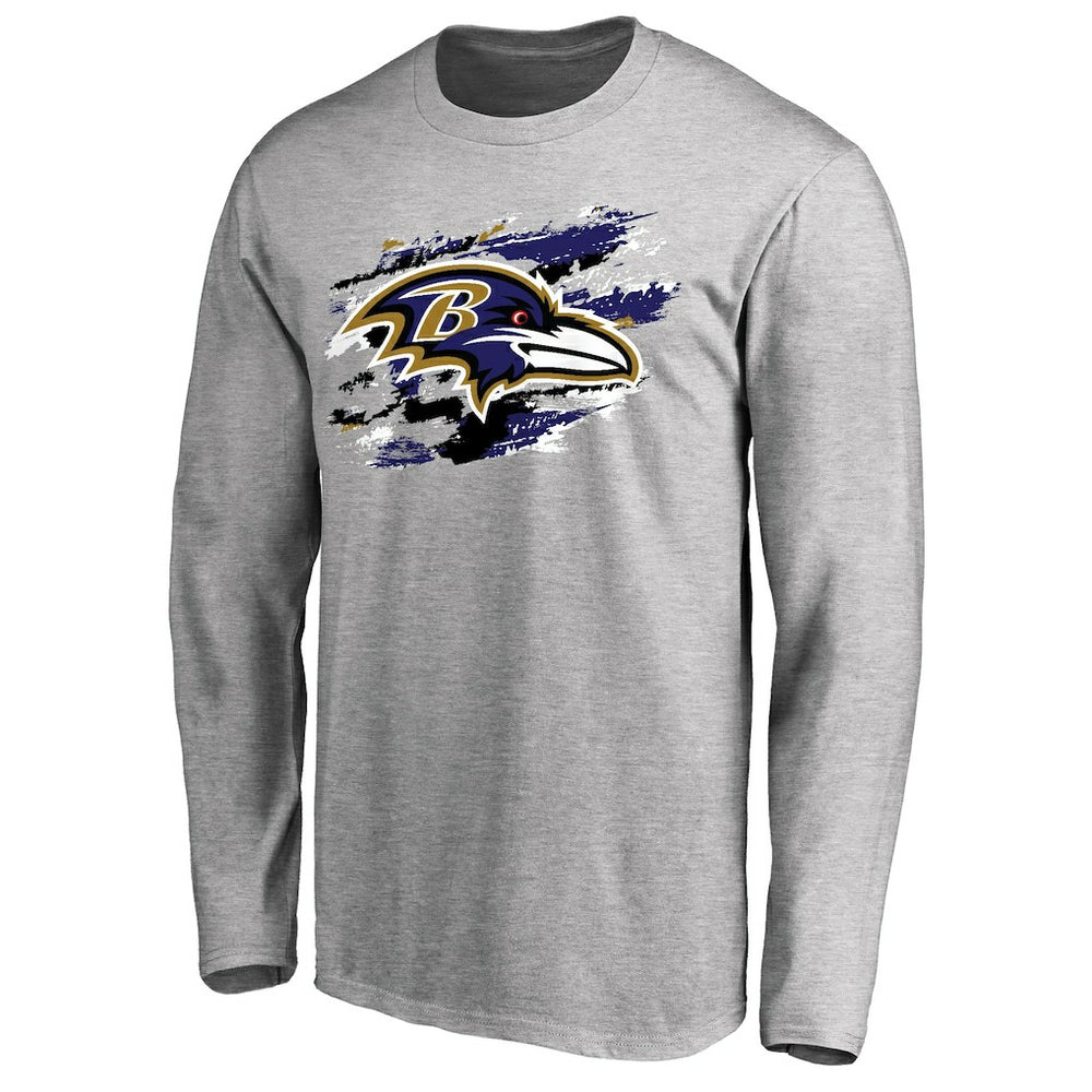 Baltimore Ravens True Colors Long Sleeve T-Shirt Ash