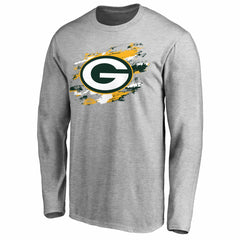 Green Bay Packers True Colors Long Sleeve T-Shirt Ash