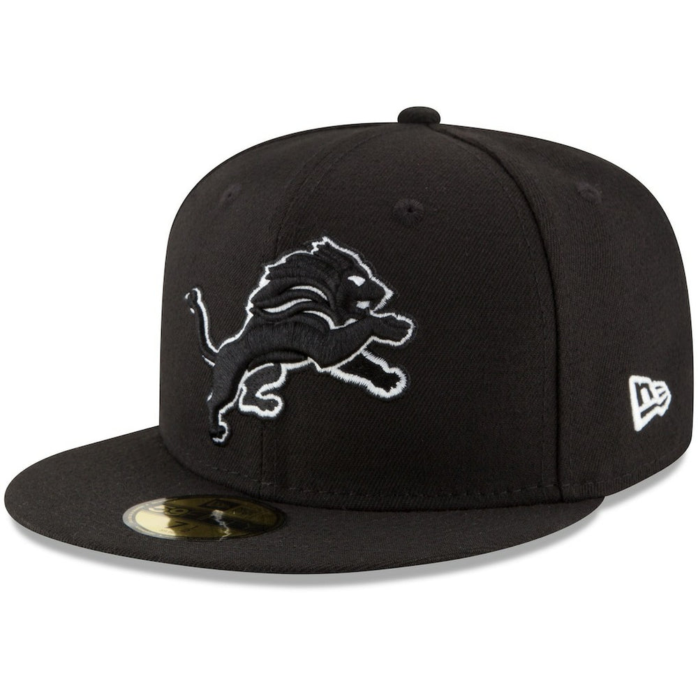 Detroit Lions New Era B-Dub 59FIFTY Fitted Hat Black