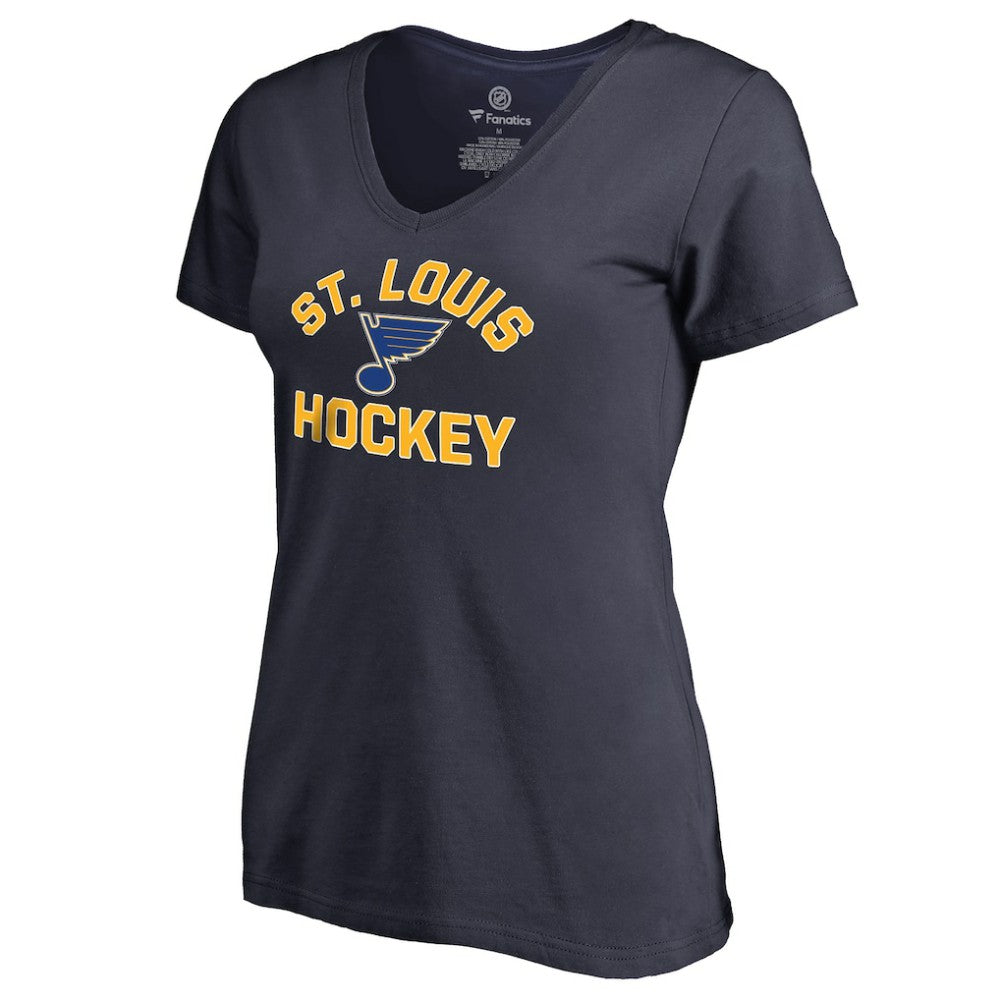 St. Louis Blues Women's Overtime V-Neck T-Shirt - Navy - NHL 2515992