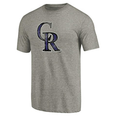 Colorado Rockies Distressed Team Tri-Blend T-Shirt - Ash - MLB Sale