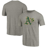 Athletics Distressed Team Tri-Blend T-Shirt - Ash - MLB Online