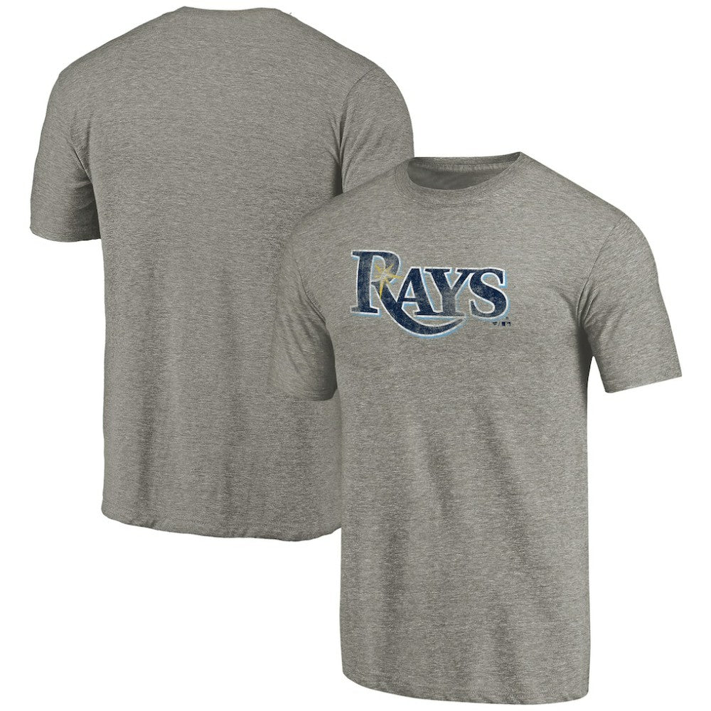 Tampa Bay Rays Distressed Team Tri-Blend T-Shirt - Ash - MLB Discount