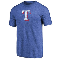 Texas Rangers Distressed Team 2 Tri-Blend T-Shirt - Royal - MLB on Sale
