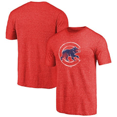 Chicago Cubs Distressed Team 2 Tri-Blend T-Shirt - Red - MLB on Sale