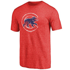 Chicago Cubs Distressed Team 2 Tri-Blend T-Shirt - Red - MLB on Sale