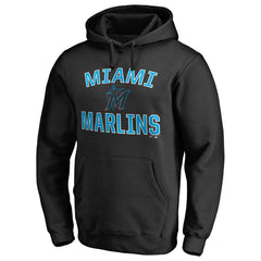 Miami Marlins Victory Arch Pullover Hoodie - Black - MLB Discount