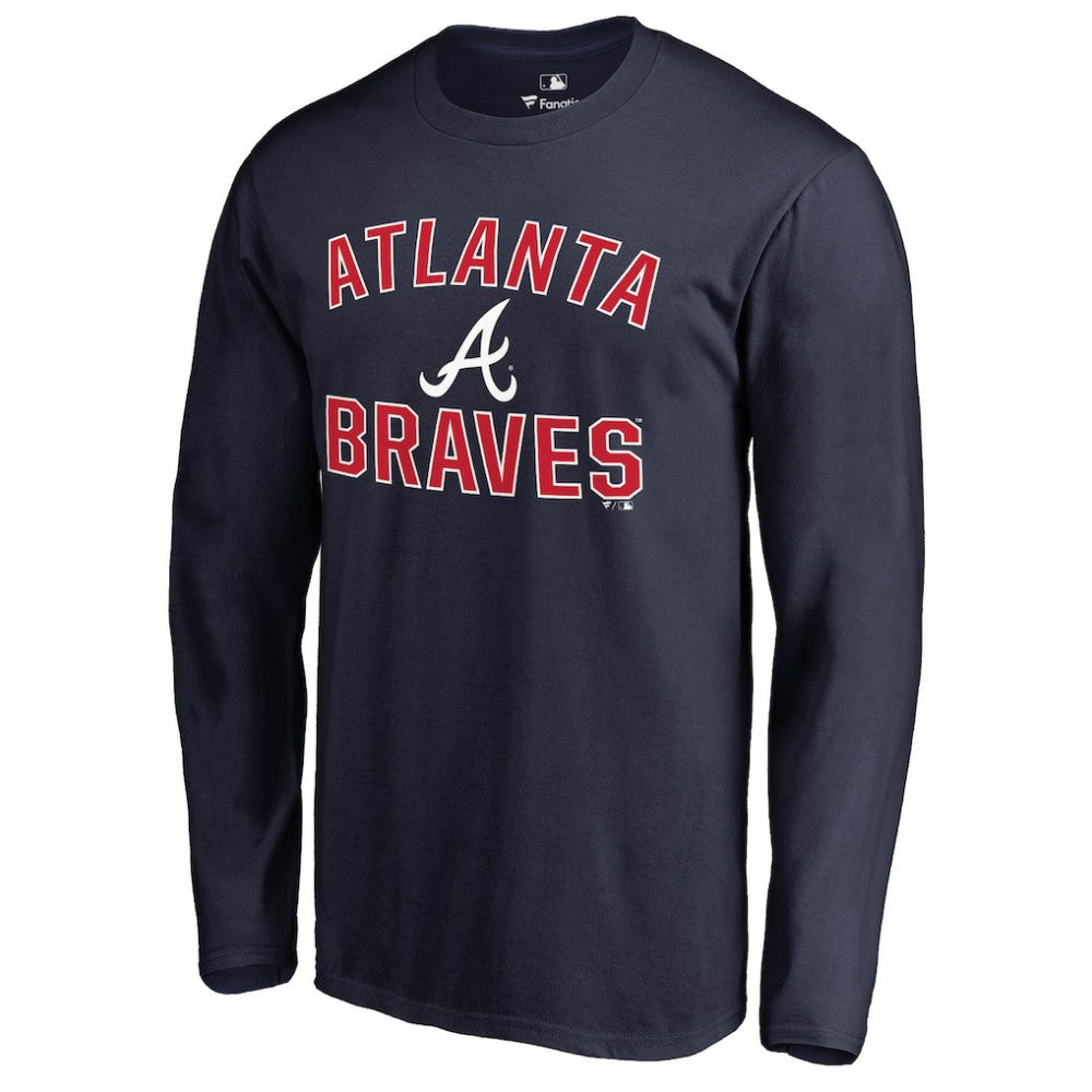 Atlanta Braves Victory Arch Long Sleeve T-Shirt - Navy - MLB Lifestyle