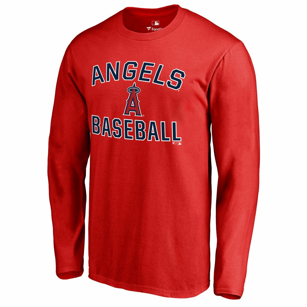 Los Angeles Angels Victory Arch Long Sleeve T-Shirt - Red - MLB Sale