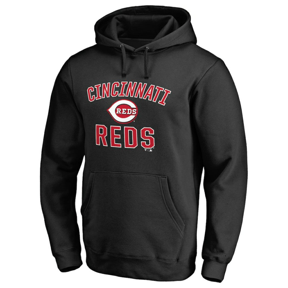 Cincinnati Reds Victory Arch Pullover Hoodie - Black - MLB Sale