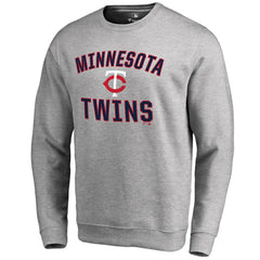 Minnesota Twins Victory Arch Pullover Sweatshirt - Ash - MLB Discount