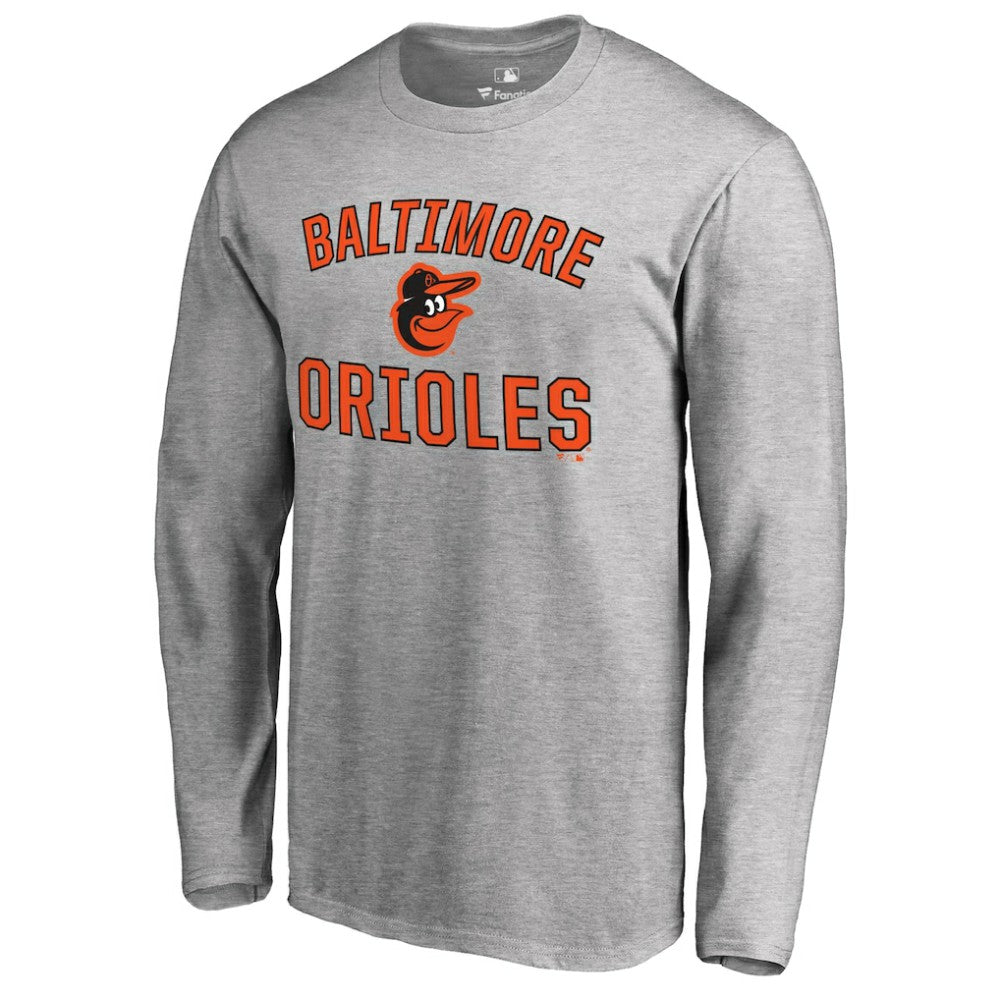 Baltimore Orioles Victory Arch Long Sleeve T-Shirt - Ash - MLB on Sale