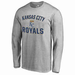 Kansas City Royals Victory Arch Long Sleeve T-Shirt - Ash - MLB Sale