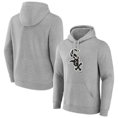 Chicago White Sox Official Logo Fitted Pullover Hoodie - Heather Gray - MLB Lifestyle
