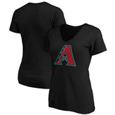 Arizona Diamondbacks Women's Secondary Color Primary Logo T-Shirt - Black - MLB on Sale
