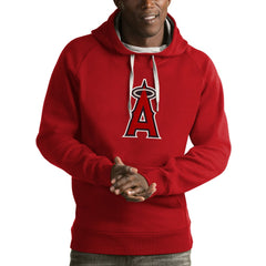 Los Angeles Angels Antigua Victory Pullover Hoodie - Red - MLB Lifestyle