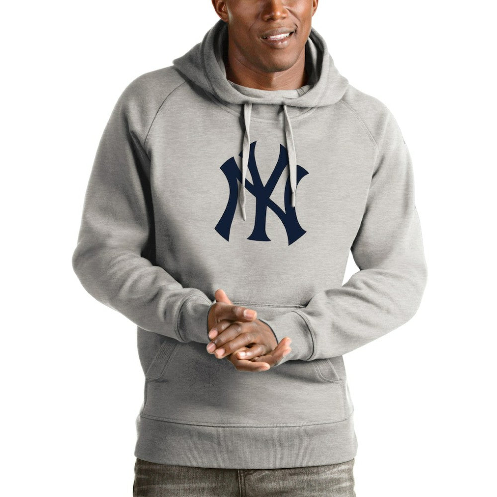New York Yankees Antigua Victory Pullover Hoodie - Heathered Gray - MLB Online