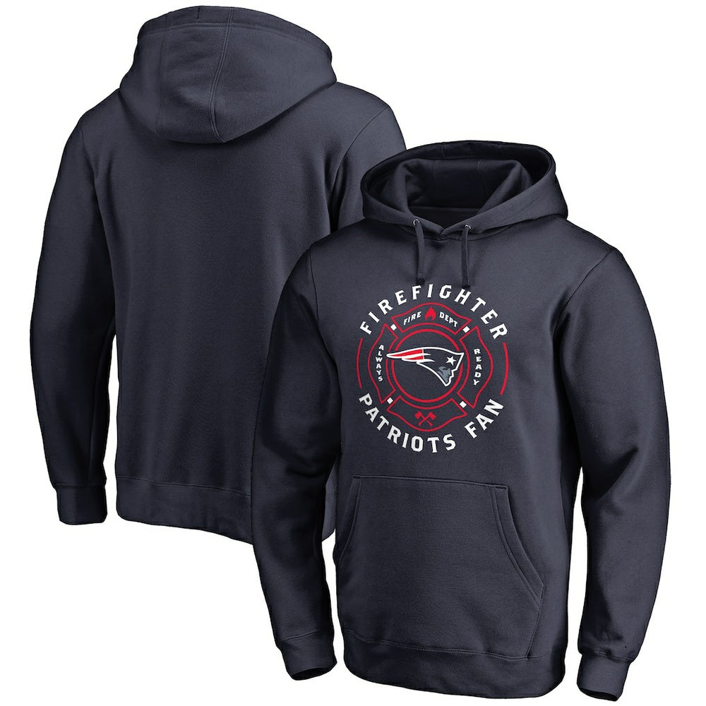 New England Patriots Firefighter Pullover Hoodie Navy