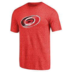 Carolina Hurricanes Distressed Team Primary Logo Tri-Blend T-Shirt - Red - NHL 2578573