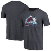 Colorado Avalanche Distressed Team Primary Logo Tri-Blend T-Shirt - Navy - NHL 2578574