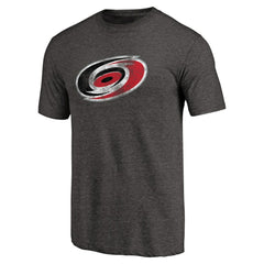 Carolina Hurricanes Distressed Team Primary Logo Tri-Blend T-Shirt - Black - NHL 2582679