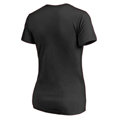 San Antonio Spurs Women's Primary Logo V-Neck T-Shirt Black