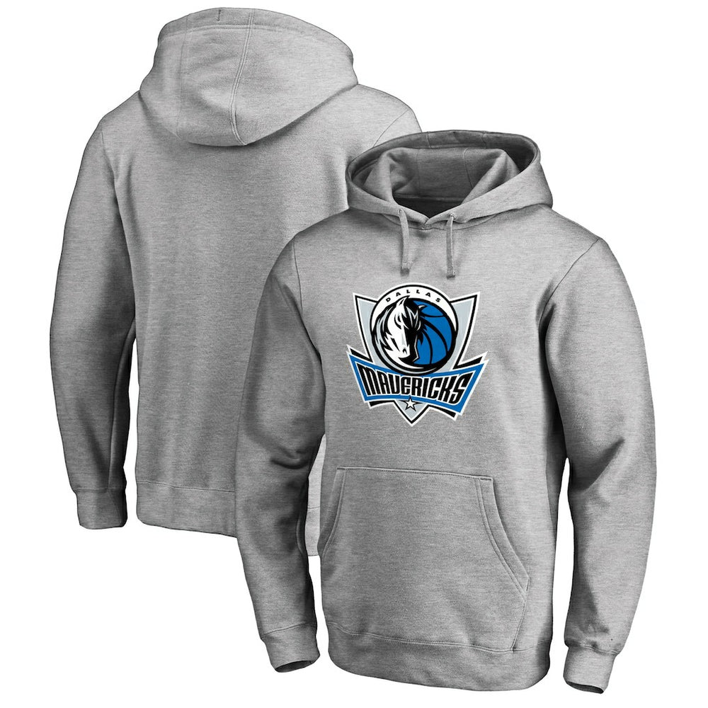 Dallas Mavericks Primary Logo Pullover Hoodie Heather Gray