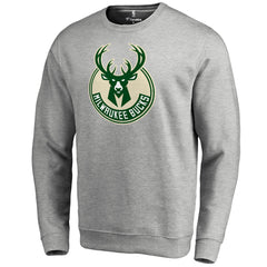 Milwaukee Bucks Primary Logo Sweatshirt Heathered Gray