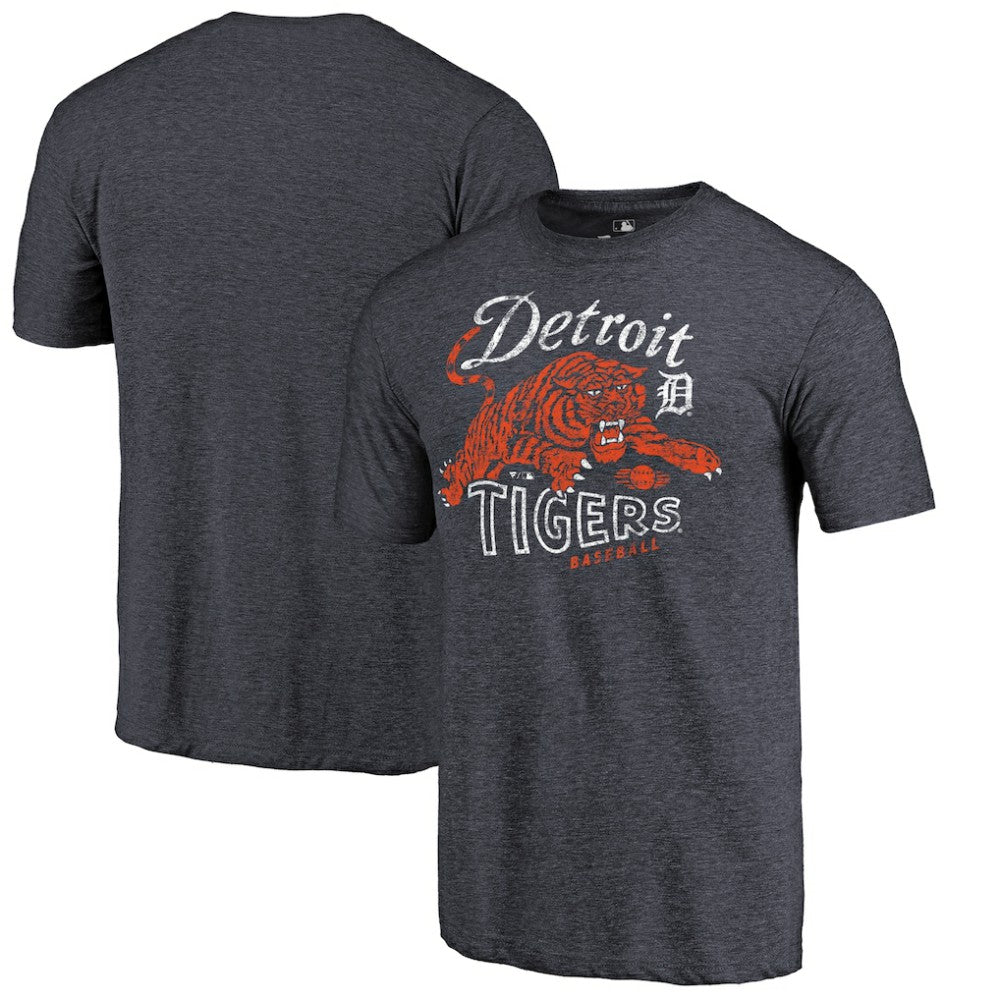 Detroit Tigers Tiger Claw Hometown Tri-Blend T-Shirt - Navy - MLB Discount