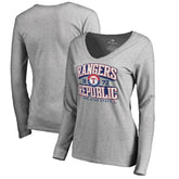 Texas Rangers Women's Rangers Republic Hometown Long Sleeve T-Shirt - Ash - MLB on Sale