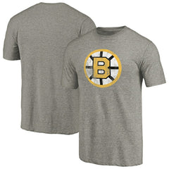 Boston Bruins Throwback Logo 1989-1990 Tri-Blend T-Shirt - Ash - NHL 2605417