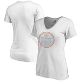 Edmonton Oilers Women's Whiteout V-Neck T-Shirt - White - NHL 2606345