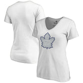 Toronto Maple Leafs Women's Whiteout V-Neck T-Shirt - White - NHL 2606361