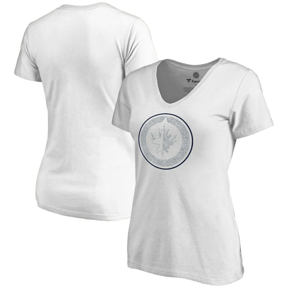 Winnipeg Jets Women's Whiteout V-Neck T-Shirt - White - NHL 2606364