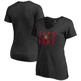 Ottawa Senators Women's Hometown Collection Sens Army V-Neck T-Shirt - Black - NHL 2606942