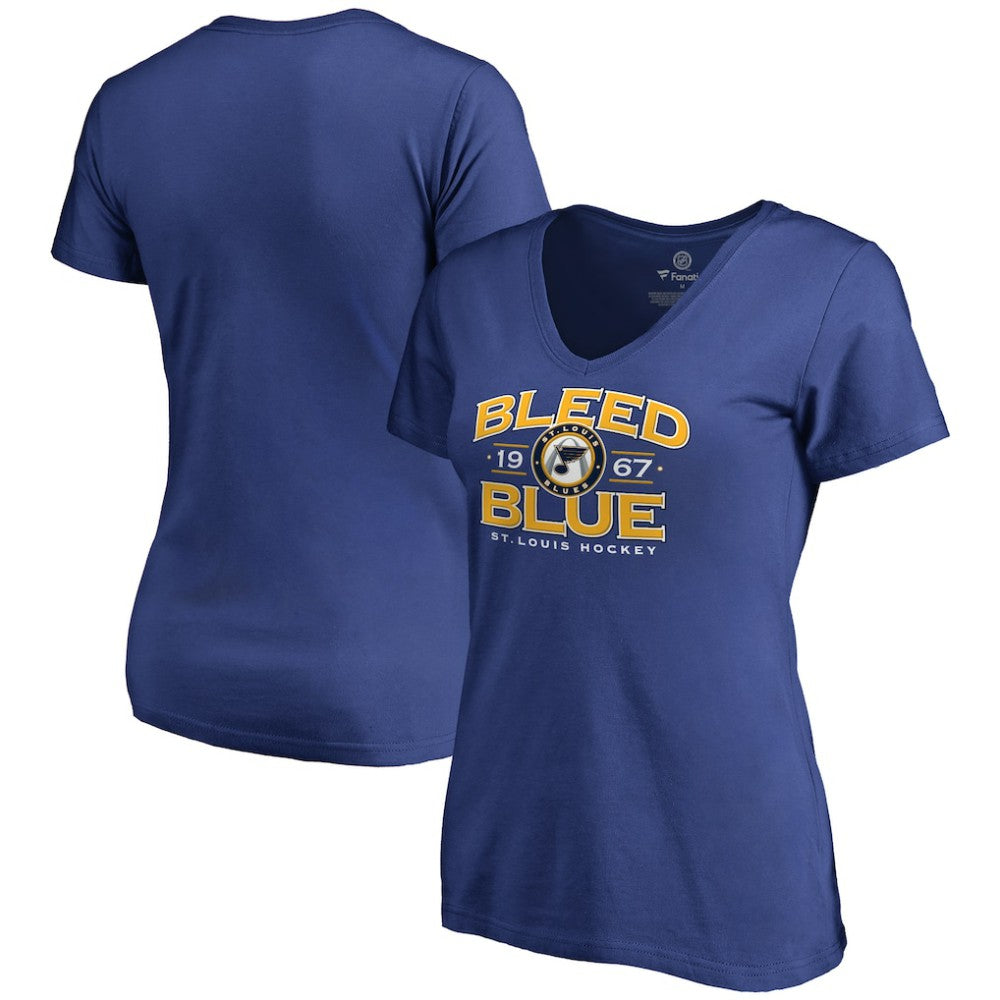 St. Louis Blues Women's Hometown Collection Bleed Blue V-Neck T-Shirt - Blue - NHL 2606945