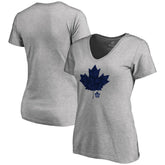 Toronto Maple Leafs Women's Hometown Collection Leafs V-Neck T-Shirt - ash - NHL 2606946