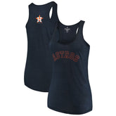 Houston Astros Soft as a Grape Women's Plus Size Swing for the Fences Racerback Tank Top - Navy - MLB on Sale