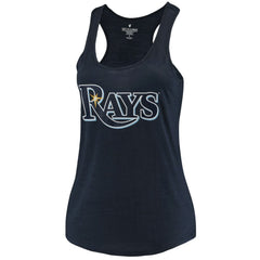 Tampa Bay Rays Soft as a Grape Women's Plus Size Swing for the Fences Racerback Tank Top - Navy - MLB on Sale