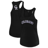 Colorado Rockies Soft as a Grape Women's Plus Size Swing for the Fences Racerback Tank Top - Black - MLB Sale