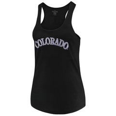 Colorado Rockies Soft as a Grape Women's Plus Size Swing for the Fences Racerback Tank Top - Black - MLB Sale