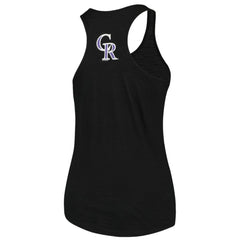 Colorado Rockies Soft as a Grape Women's Plus Size Swing for the Fences Racerback Tank Top - Black - MLB Sale