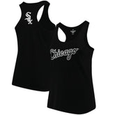 Chicago White Sox Soft as a Grape Women's Plus Size Swing for the Fences Racerback Tank Top - Black - MLB Sale