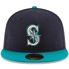Seattle Mariners New Era Alternate Authentic Collection On Field 59FIFTY Fitted Hat - Navy/Teal - New Era Discount