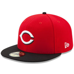 Cincinnati Reds New Era Road Authentic Collection On-Field 59FIFTY Fitted Hat - Red/Black - New Era Online